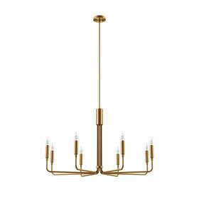 Eei-5636-sbr Modway 8-light Chandelier In Satin Brass Finish -new Open Box