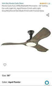 3mnlr72bzdv1 Monte Carlo Ceiling 72in Minimalist Max 40 Units Local Pick Only