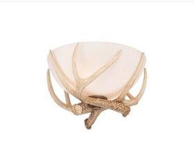 Mc79-l Monte Carlo Antler Bowl Decorative Light Fixture Kit Semi Flush Mount