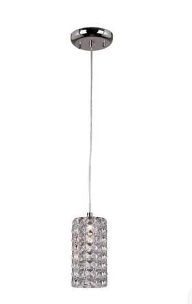 0311-ndm Monteaux Lighting Pendant Light 1-light Crystal And Chrome Hanging Kitchen