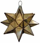 Moravian Mexican Tin Star Punched Wall Light Lamp Pendant