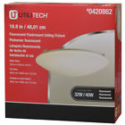 Mxl-201 Utilitech Fluorescent White Flush Mount Light Model 6 901090 570036