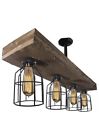 N-a Barrister Joiner Lighting Farmhouse Triple Wood Beam Vintage 806802953540