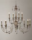 N-a Quorum Salento Light Up Chandelier In Persian White 810228020236
