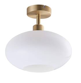 N W 785315312597 Nw Archiology Semi Flush Mount Modern Ceiling Light With Opaline Glass Shade
