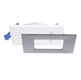 Sl4-900sq-wh3kbn Nadair 774891058326 6 Pack Led Slim Panel Light 3000k Ceiling Brushed Nickel Square