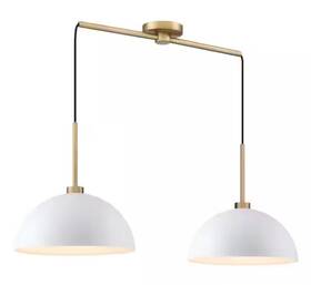 12301 Nathan James Percy Modern 2-light Pendant Light Fixture With White Metal Shade
