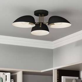 Nathan James 313024387379 24 Inch 3-light Argo Ceiling Semi-flush Mount Light Fixture Retro Modern W