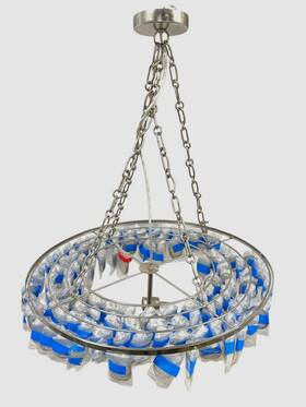 Neiman Marcus 616086562211 White Silver Aurora 3-light Capiz Shell Ceiling Chandelier 24 Inch