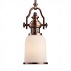 66142-1 Nib Copper Pendant Ceiling Light Lighting Elk Chadwick Antique