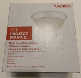 0423826 Nib Project Source Flush-mount Lite Fixture #0423826 M8a White Finish Opal Glass
