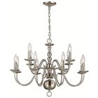 167881 Nickel Bay 72 Chandelier Hampton 12 Woodford Hanging Light Brushed
