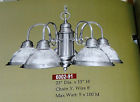 6002-91 Nickel. Light " 23 Fixture 5 100 3 Chain 13 Lamp Brushed