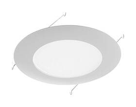 17505 Nicor 767706005622 Lighting 6 Inch White Recessed Shower Trim With Albalite Lens