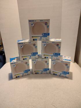 Dcr4 Nicor 767706117622 Series 4 Inch Led Recessed Downlight Retrofit Light Fixture Lot Of 6