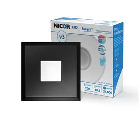 Dlf301205ksqbk Nicor 767706190946 Lighting Flush Mount 5000k Black