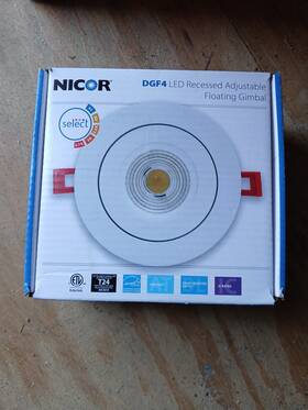 Dgf43120srdbk Nicor 767706195880 Lighting Dgf4 V3 Canless Downlight 4 Inches Black