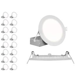 Nicor 767706208771 Rel 6 Inch Round 3000k Remodel Ic-rated Recessed Integrated Led Edge Lit Kit 16