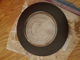 Nicor Lighting 767706055603 6 Inch Oil-rubbed Bronze Recessed Shower Trim With Glass Fresnel