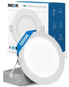 Rel611203krdwh Nicor Lighting Rel6 Led Downlight White