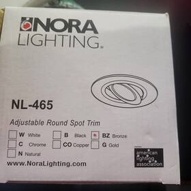 Nl-465 Nora Light 732180441327 Lighting - Bz 5 Inches Surface Adjustable Round Trim