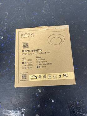 Nlopac-r4509t2430w Nora Lighting Opal 6 Inch Led Flush Mount Fixture - 3000k White