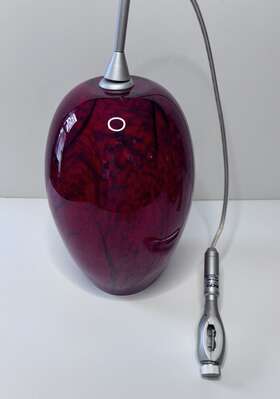 Nrs10-466s Nora Lighting 8.5 Inch Rail Mounted Pendant Assembly Red Hanging Glass Fixture Nrs10