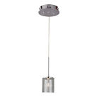 290092 Nos Hanging Glass Shade Crystal Portfolio Light Chrome Pendant Cube