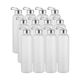Nvlkwat01ms Novelinks 12 Pack 27oz Frosted Water Bottles With Stainless Steel Silver Lid