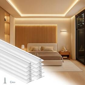 Sj-nuanchu-0436 Nuanchu 10 Pack 3.3 Ft/1 M T Shape Led Aluminum Channel Plaster In Recessed W