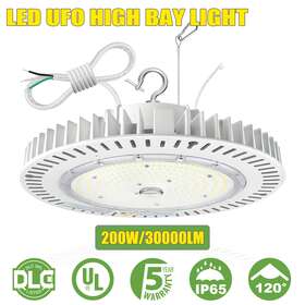 200w Nuoguan Ihbng-ufo-200w Super Bright 30000 Lumens Ul Led High Bay Lighting For Warehouse Garage Gym