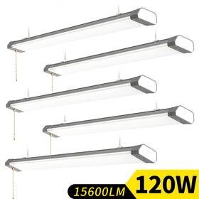Ng-sl11-120w-508-gus Nuoguan 5 Pack 120w Led Utility Shop Light Garage Warehuse Linkable Integrated Fixture