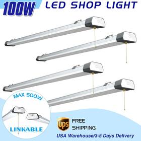 Ng-sl12-100w2-508-gus Nuoguan 4 Pack 100w Led Shop Light Tube Fixtures Garage Workbench Lighting 110v Us Plug