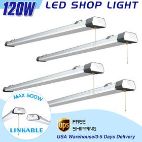 Ng-sl12-120w4-508-gus Nuoguan Ng-sl12-120w4-508-gus- 4 X 120 Watt Led Shop Light Tube Bulbs Commercial Warehouse Garage Hanging Lamp