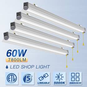 Ng-st10-60w4-508-gus Nuoguan 4 X 60w Led Shop Light Linkable Ceiling Tube Bulb Fixture Garage Office Lighting