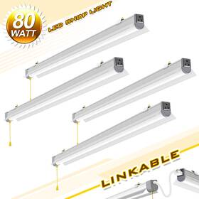 Ng-st10-80w4-508-gus Nuoguan 4pack Linkable Led Shop Tube Bulbs 80 Watt Office Workshop Hanging Lamp