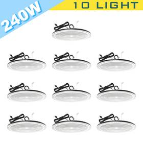 Ng-ufopl-240wx-508-b Nuoguan 10pack 240w Ufo High Bay Light Warehouse Commercial Garage Area Lighting Fixture