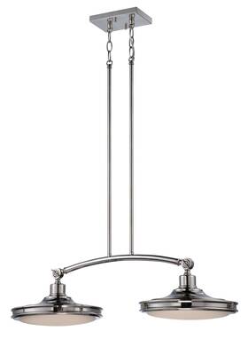 2840 Nuvo 045923321672 Lighting 62/167 Houston Led Two Light Island Pendant 40 Watt Lumens