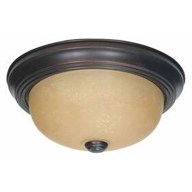 60-1255 Nuvo 2-light 60w Incandescent Flush Fixture Mahogany Bronze /