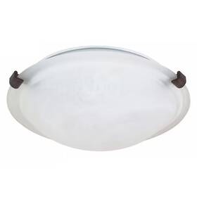 60-272 Nuvo 1-light 60w Incandescent Flush Fixture Old Bronze Finish