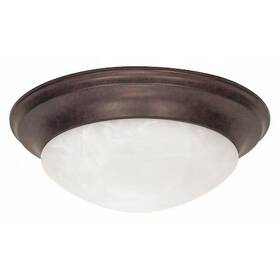 60-282 Nuvo 3-light 60w Incandescent Flush Fixture Old Bronze Finish