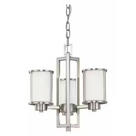 60-2851 Nuvo Odeon 3 Light Convertible Up/down Chandelier Satin White B