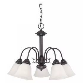 60-3141 Nuvo Ballerina 5-light 24 Inch Chandelier With Frosted White Glass