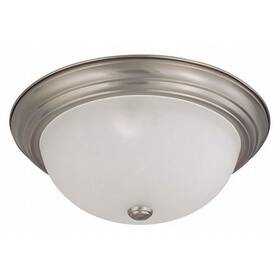 60-3263 Nuvo 3-light 60w Incandescent Flush Fixture Brushed Nickel Finish