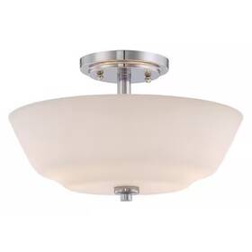 60-5806 Nuvo Willow 2-light Semi-flush Fixture With White Glass