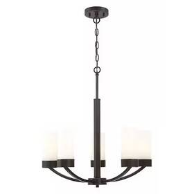 60-6325 Nuvo Denver 5 Light Chandelier Fixture Mahogany Bronze Finish Mah