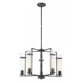 60-6385 Nuvo Donzi 5-light Chandelier Fixture Iron Black Finish
