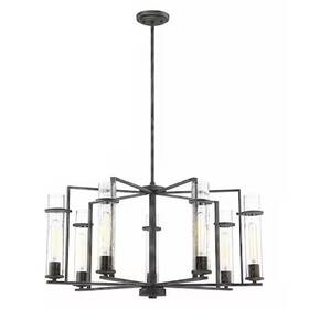 60-6387 Nuvo Donzi 7-light Chandelier Fixture Iron Black Finish