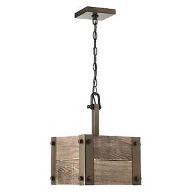 60-6421 Nuvo Fixture Mini Pend 1 Light Housing Finish Old Wood