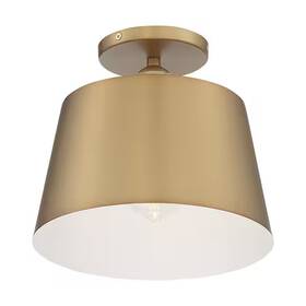 1-lght Nuvo 60/7322 Fixture Semi Flush Incandescent 100w 120v A19 Medium